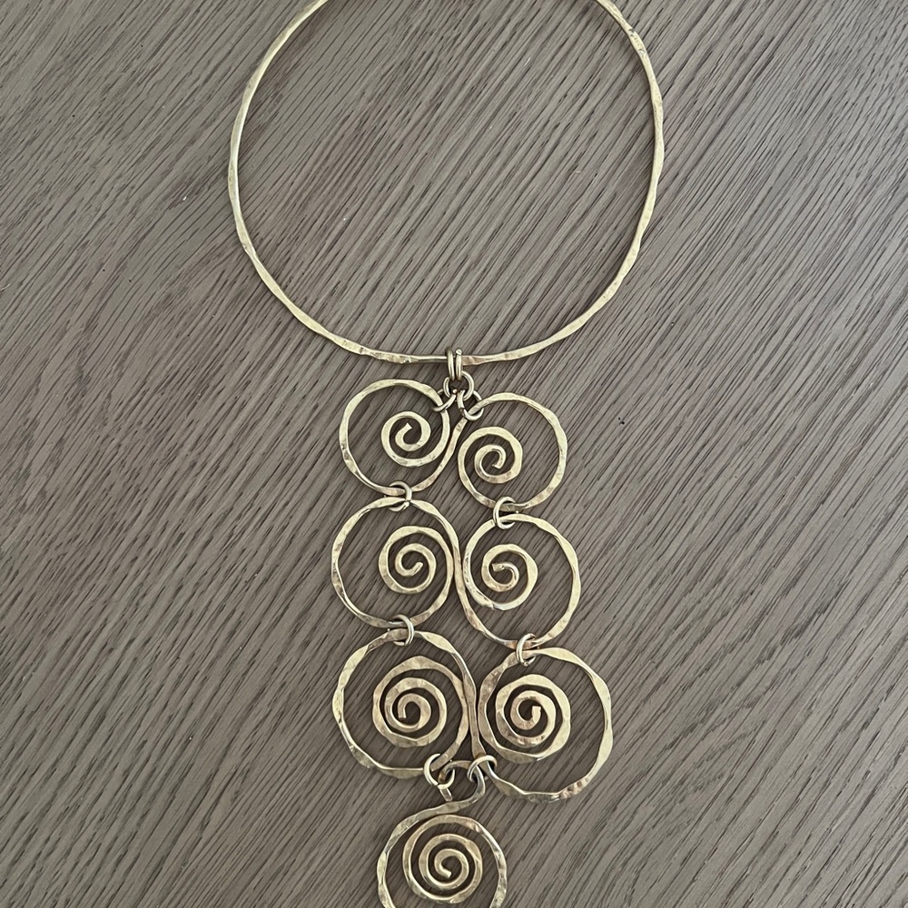 Gold Spiral Necklace